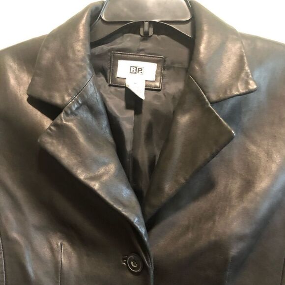 Brass Plum butter-soft black leather jacket blazer medium - Picture 4 of 5
